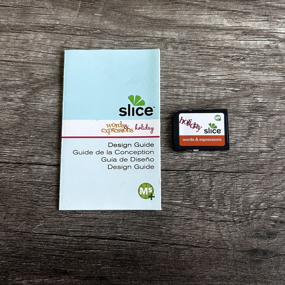 Slice Holiday Words & Expressions Design Card SD with Guide Scrapbooking Crafts